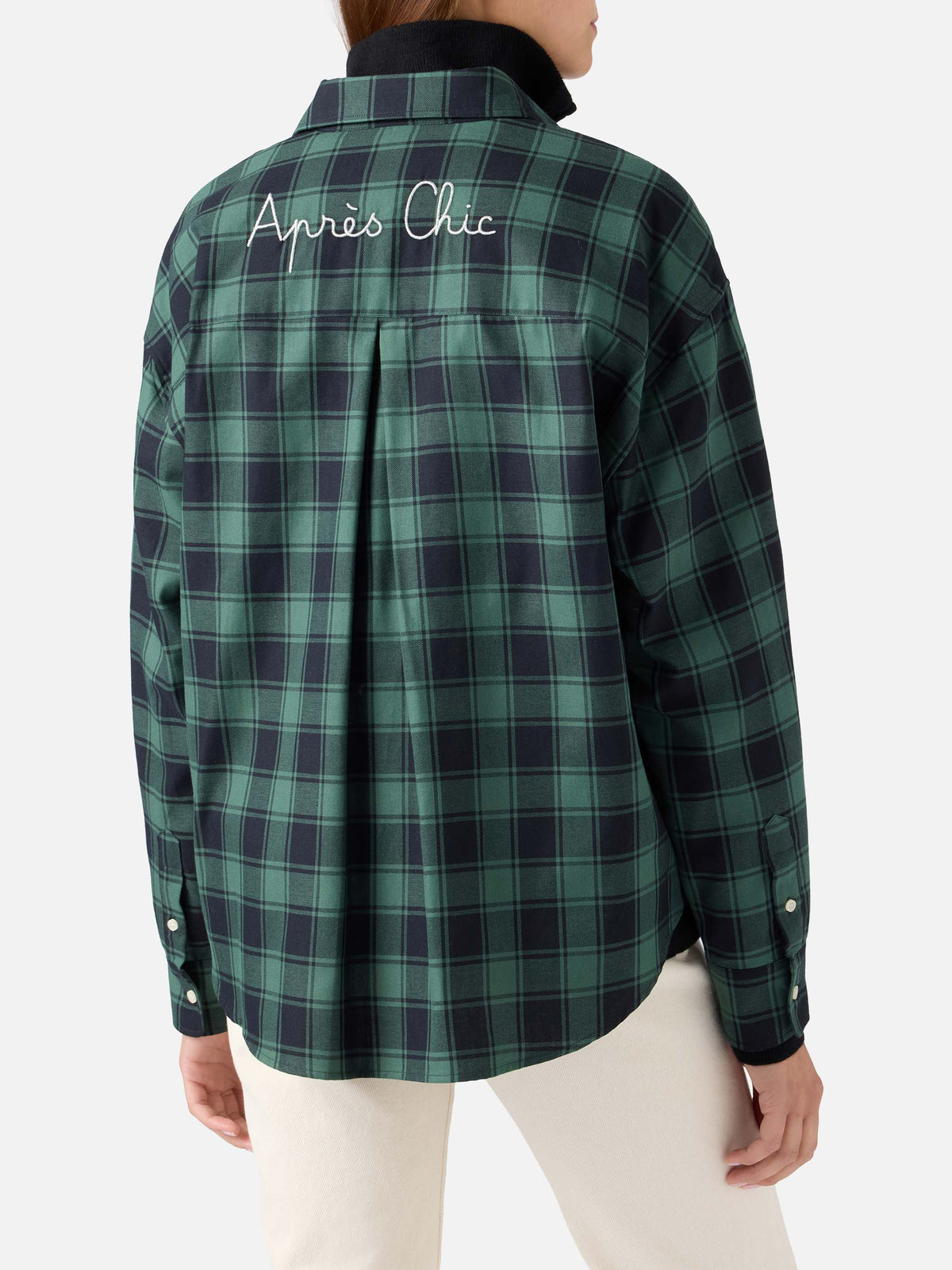 Camicia Gigy verde in flanella di cotone con motivo buffalo product image 3