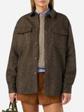 Sovracamicia Cambry in misto lana con motivo spigato product image 1