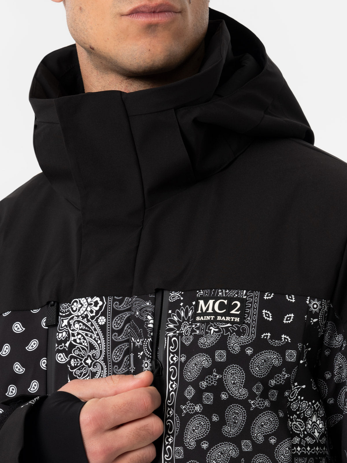 Piumino Greatscott nero con motivo bandana product image 3