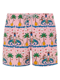 Costume mare Gustavia rosa con stampa sirene | Special Edition
