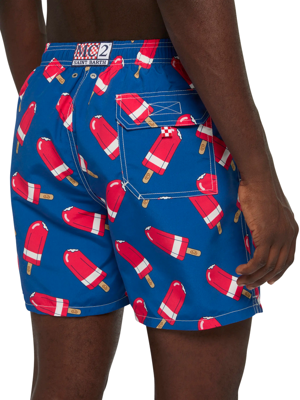 Costume mare Gustavia blu navy con stampa gelato Fior di Fragola | Special Edition