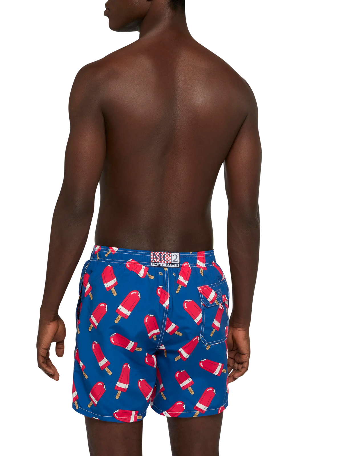 Costume mare Gustavia blu navy con stampa gelato Fior di Fragola | Special Edition