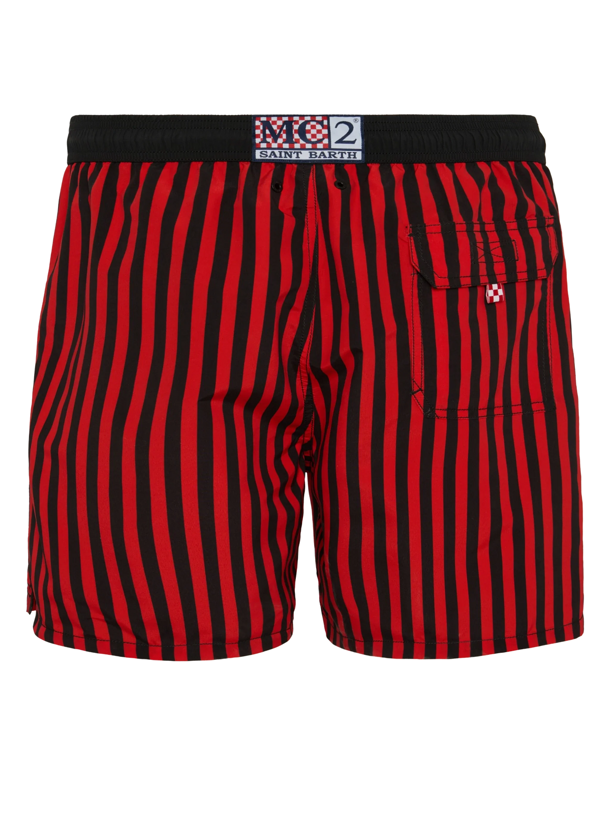 Costume mare Gustavia rosso con righe rossonere | Special Edition