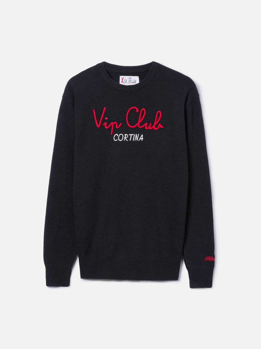 Maglione Heron nero con ricamo VIP Club | Special Edition