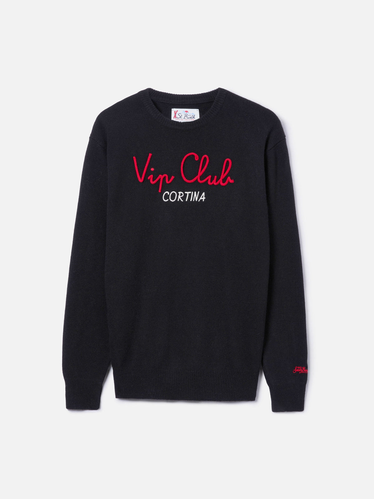 Maglione Heron nero con ricamo VIP Club | Special Edition