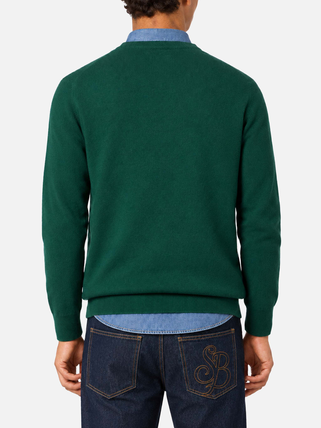 Maglione Heron verde scuro con jacquard logo Vacanze di Natale | Special Edition