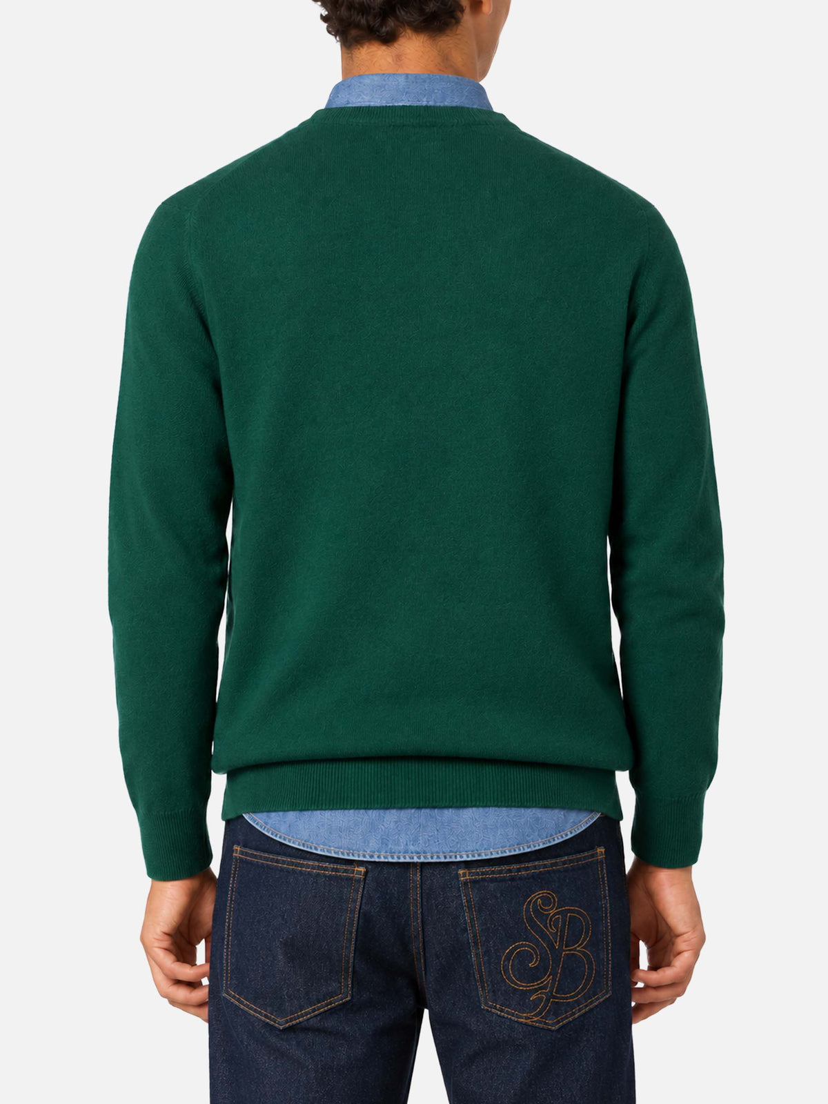 Maglione Heron verde scuro con jacquard logo Vacanze di Natale | Special Edition