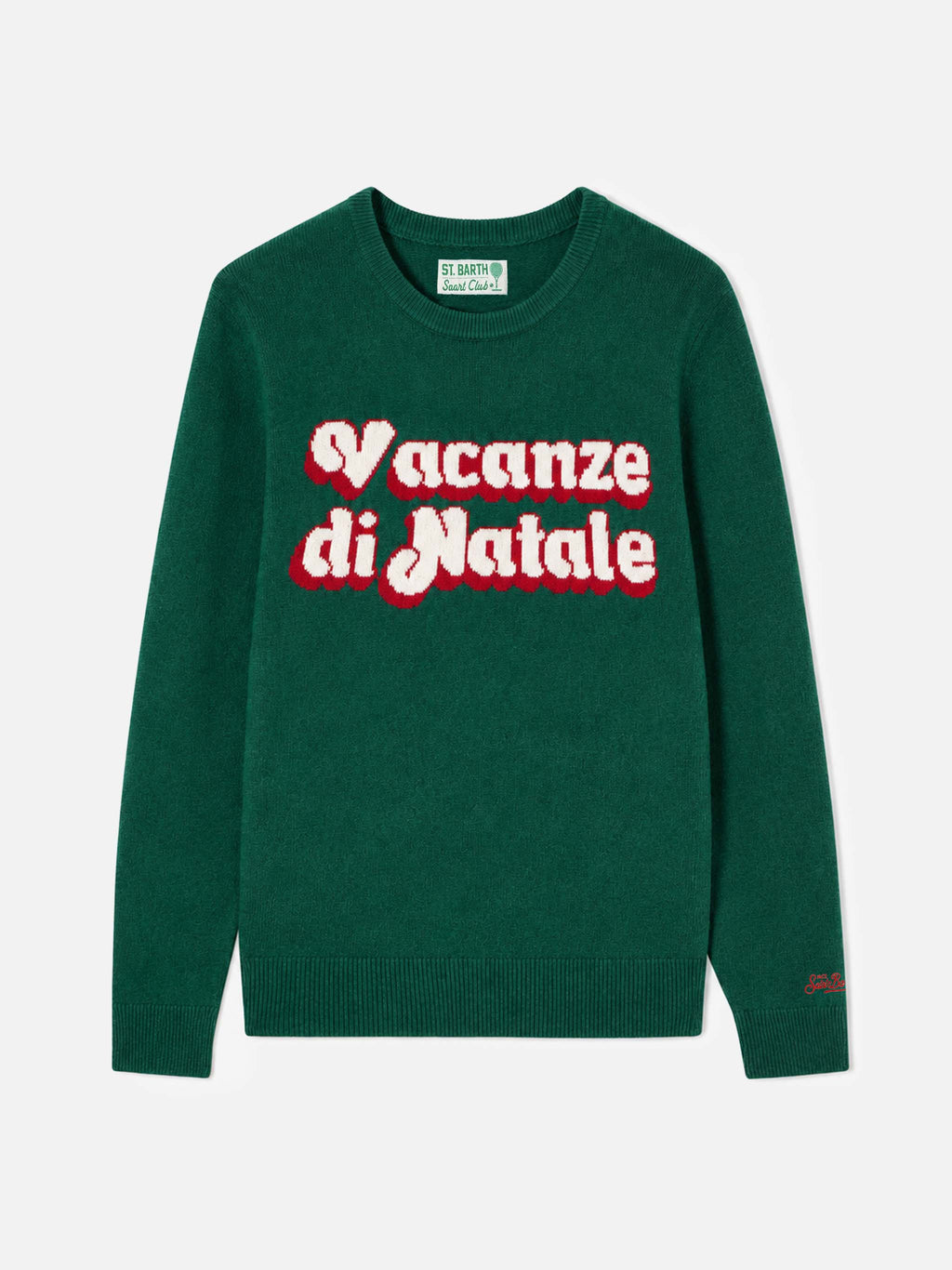 Maglione Heron verde scuro con jacquard logo Vacanze di Natale | Special Edition