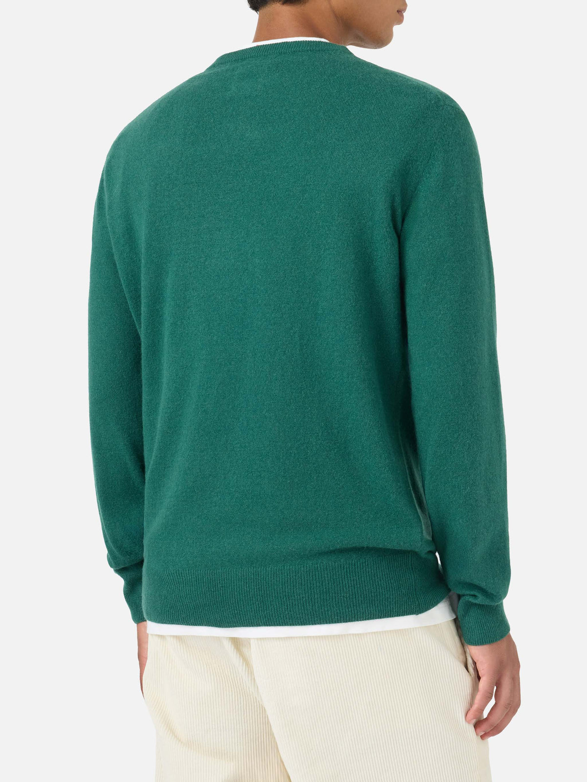 Maglione Heron Light verde scuro con ricamo Levateje er vino | Special Edition