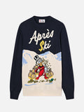 Maglia girocollo Heron blu navy con intarsio Zio Paperone | Special edition