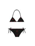Bikini Holly String nero con stampa Milan | Special Edition
