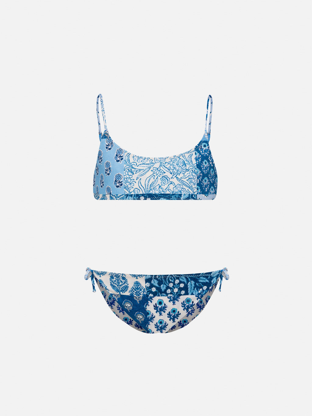 Bikini reversibile Jaiden Double con stampa a patch di fiori