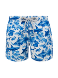 Costume mare Jean bianco con stampa squali toile de Jouy | Special Edition