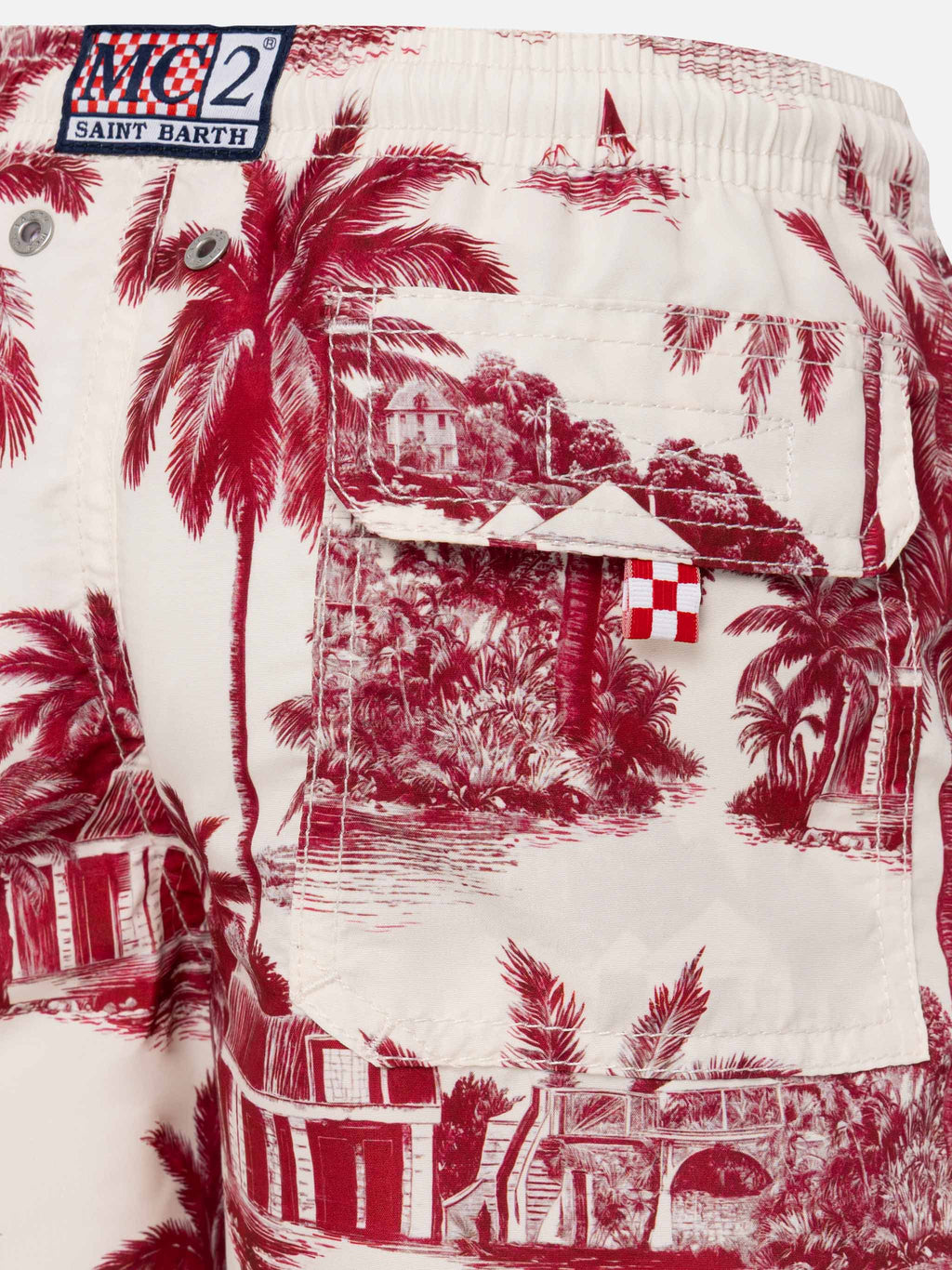 Costume mare Jean bianco panna con stampa toile de Jouy | Special Edition