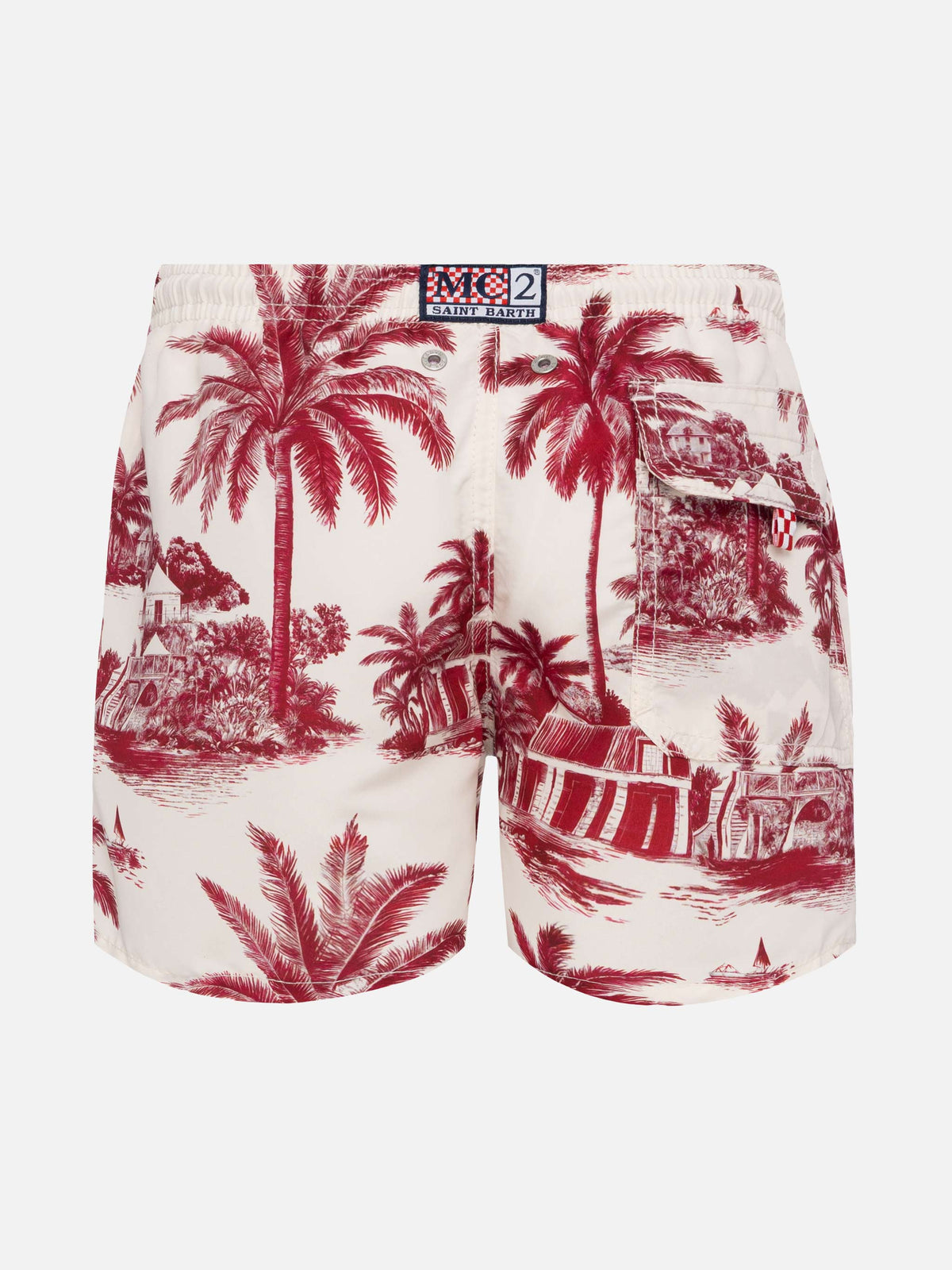Costume mare Jean bianco panna con stampa toile de Jouy | Special Edition