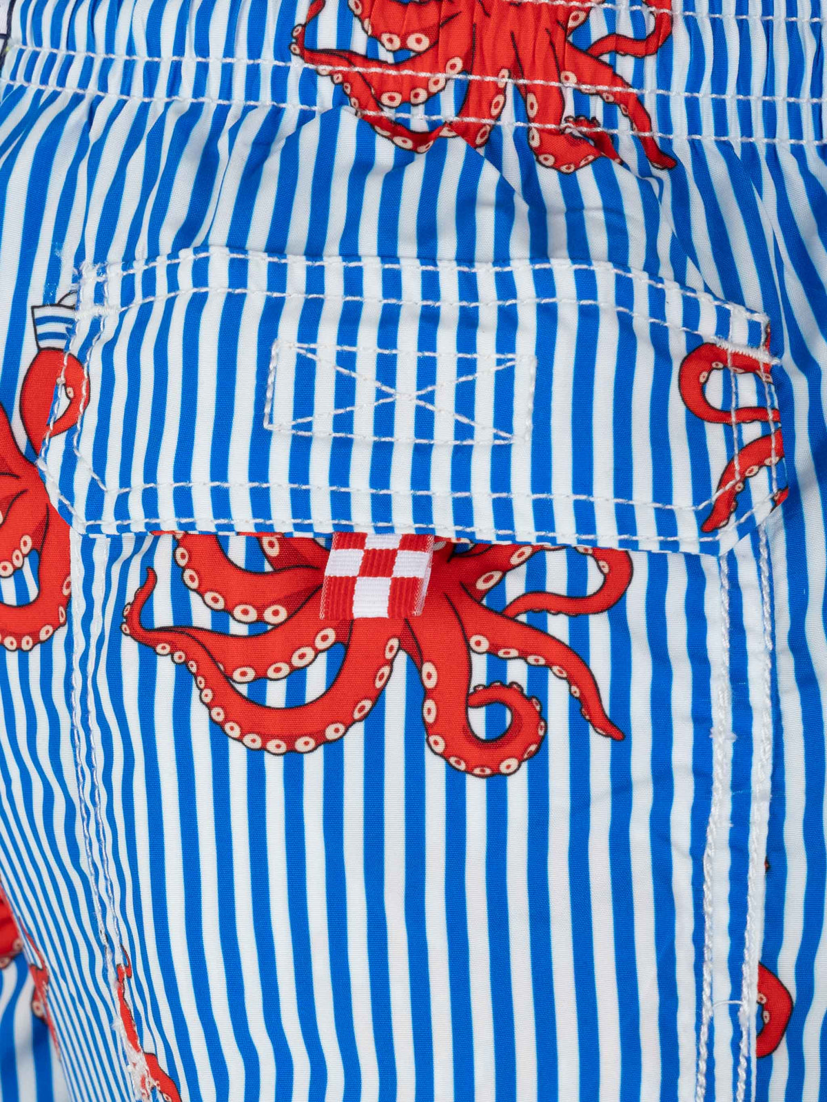 Costume mare Jean a righe verdi e bianche