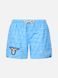 Costume mare Jean Lighting azzurro con stampa logo Lazio | Special Edition