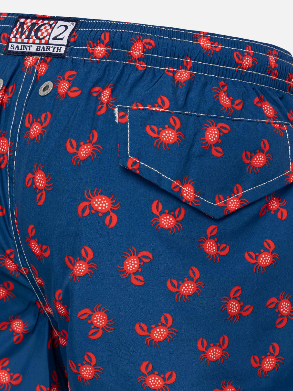 Costume mare Jean Lighting blu navy con stampa granchi