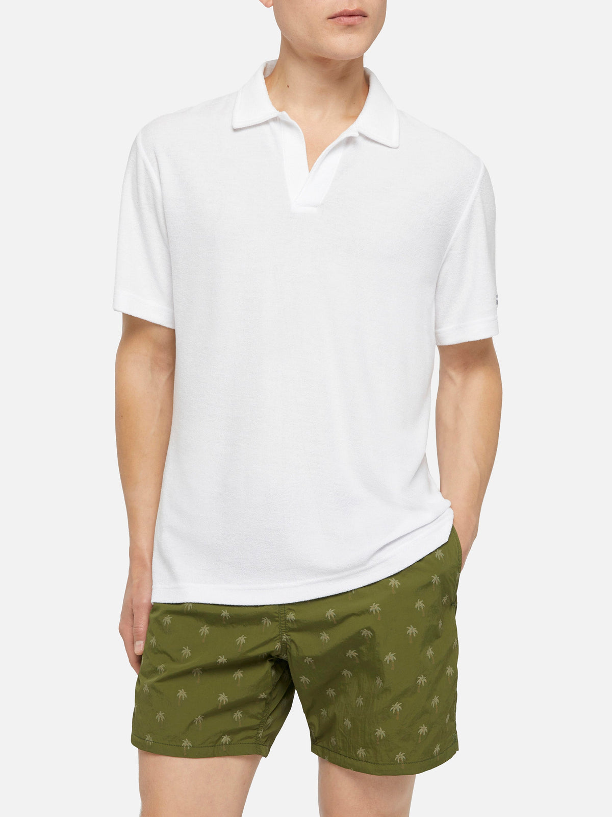 Polo Jeremy bianca in spugna product image 1