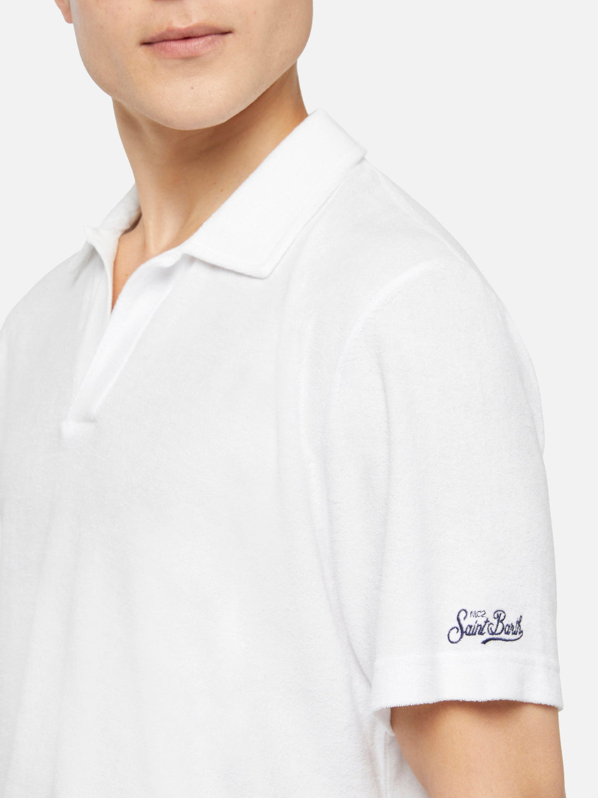 Polo Jeremy bianca in spugna product image 2