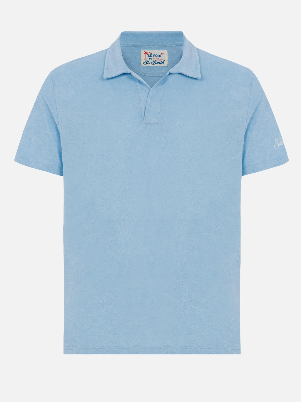 Polo Jeremy azzurra in spugna con ricamo logo product image 5