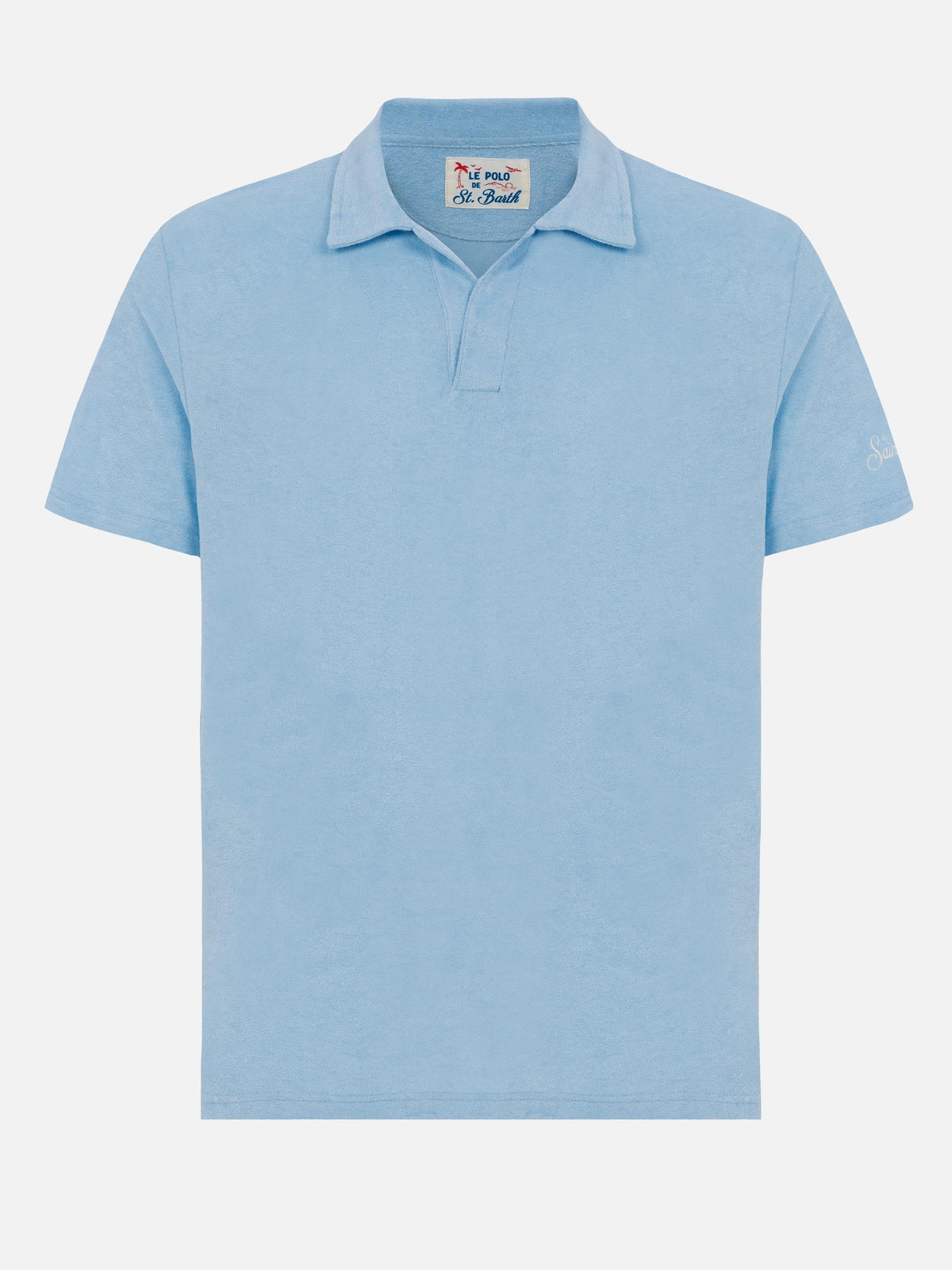 Polo Jeremy azzurra in spugna con ricamo logo product image 5
