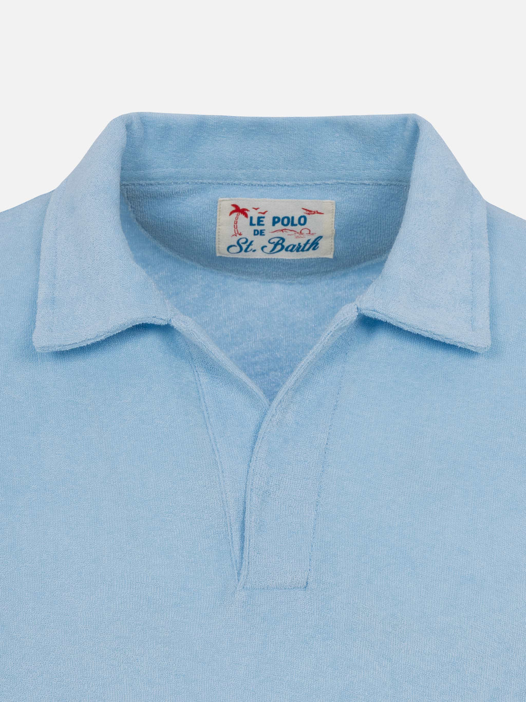 Polo Jeremy azzurra in spugna con ricamo logo product image 8