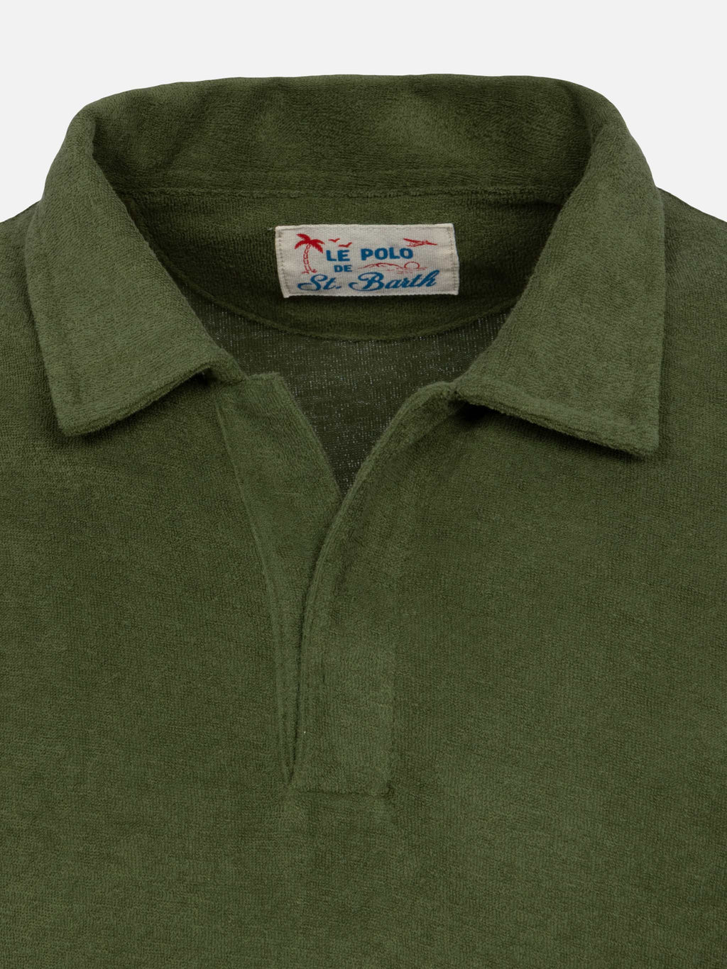 Polo Jeremy verde militare in spugna product image 6