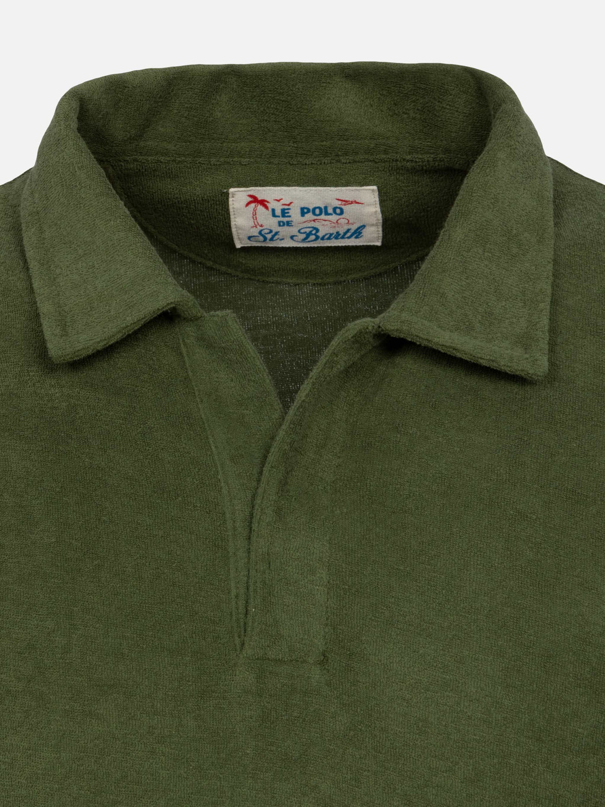 Polo Jeremy verde militare in spugna product image 6
