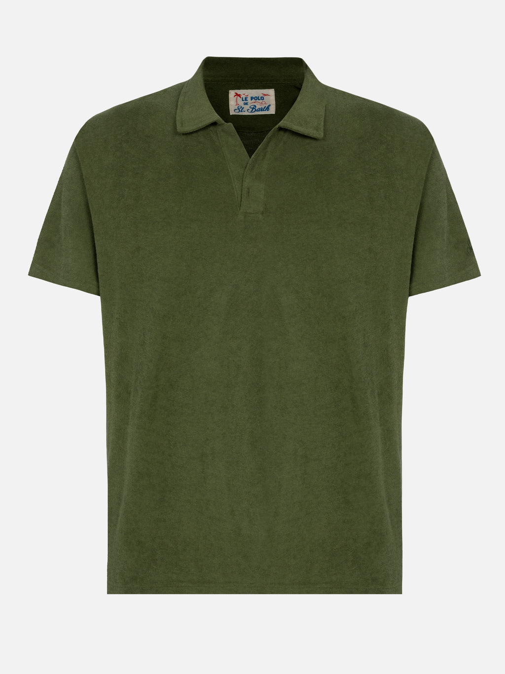 Polo Jeremy verde militare in spugna product image 4