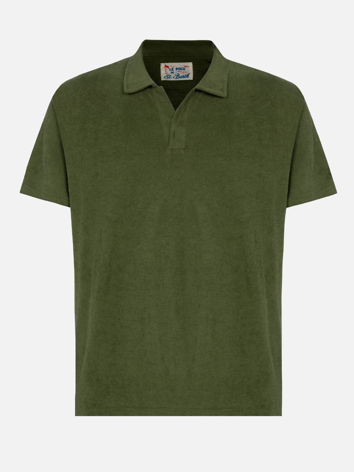 Polo Jeremy verde militare in spugna product image 4