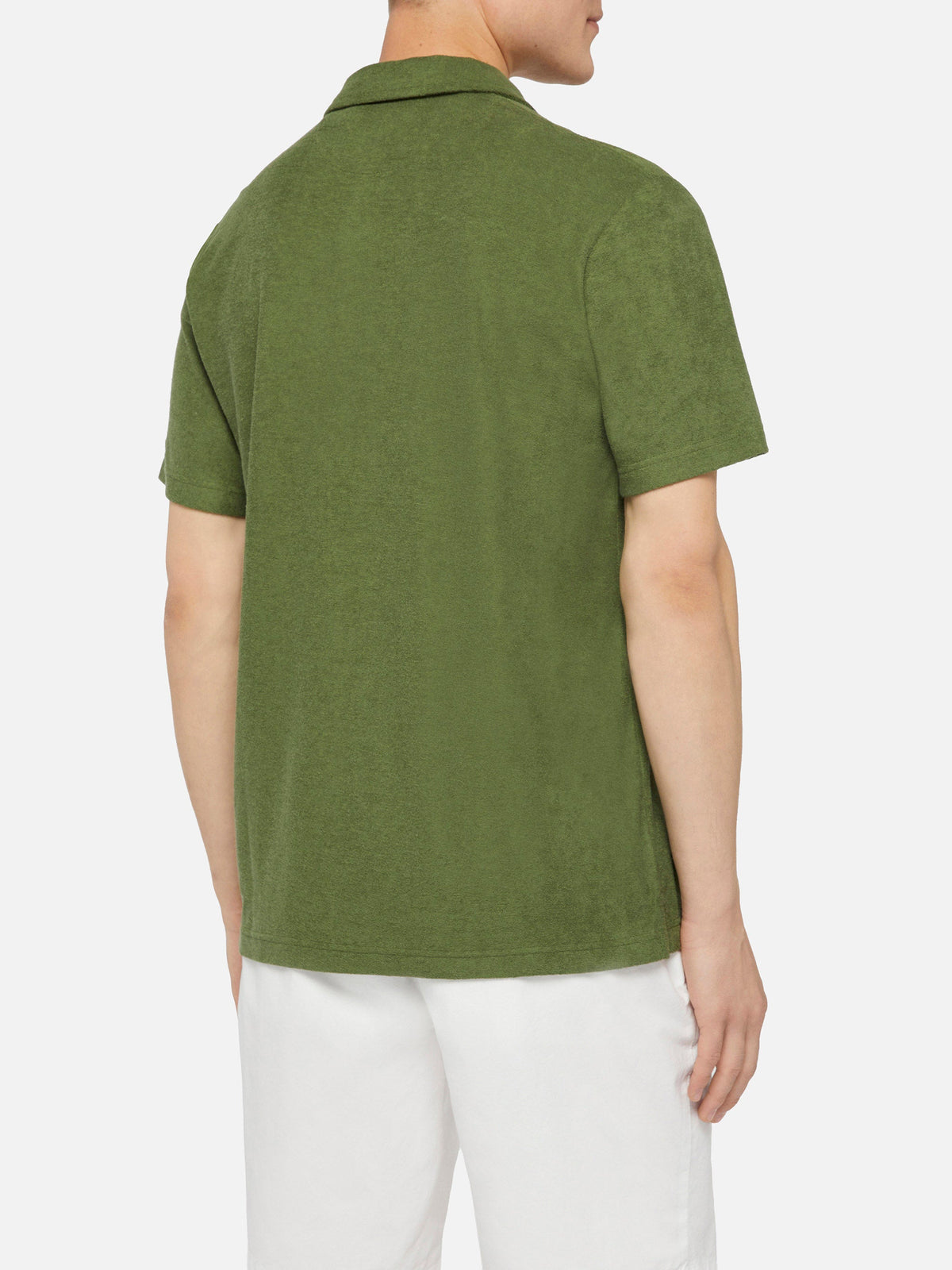 Polo Jeremy verde militare in spugna product image 3