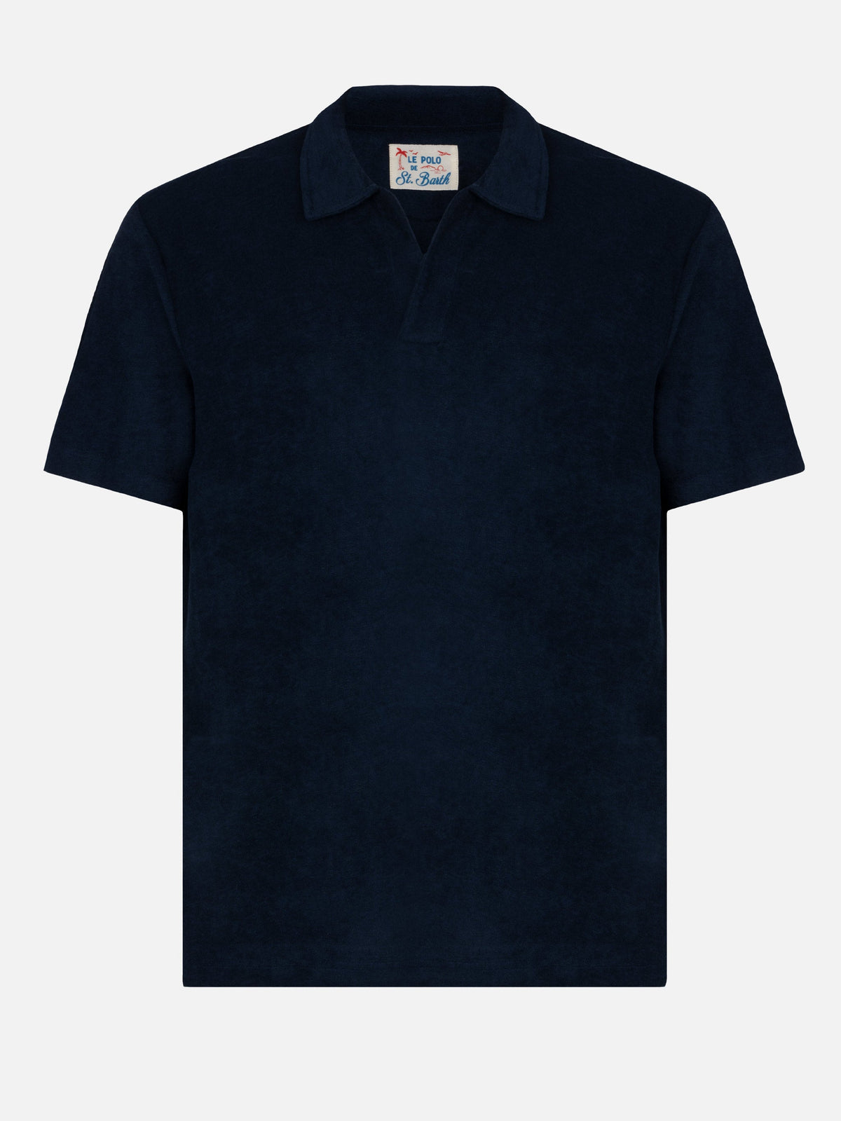Polo Jeremy blu navy in spugna con ricamo logo product image 4