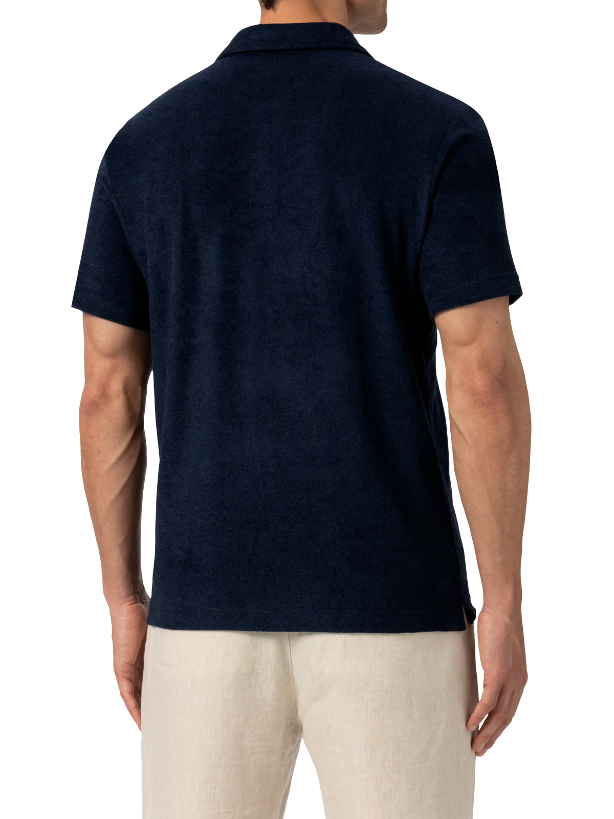 Polo Jeremy blu navy in spugna con ricamo logo product image 2