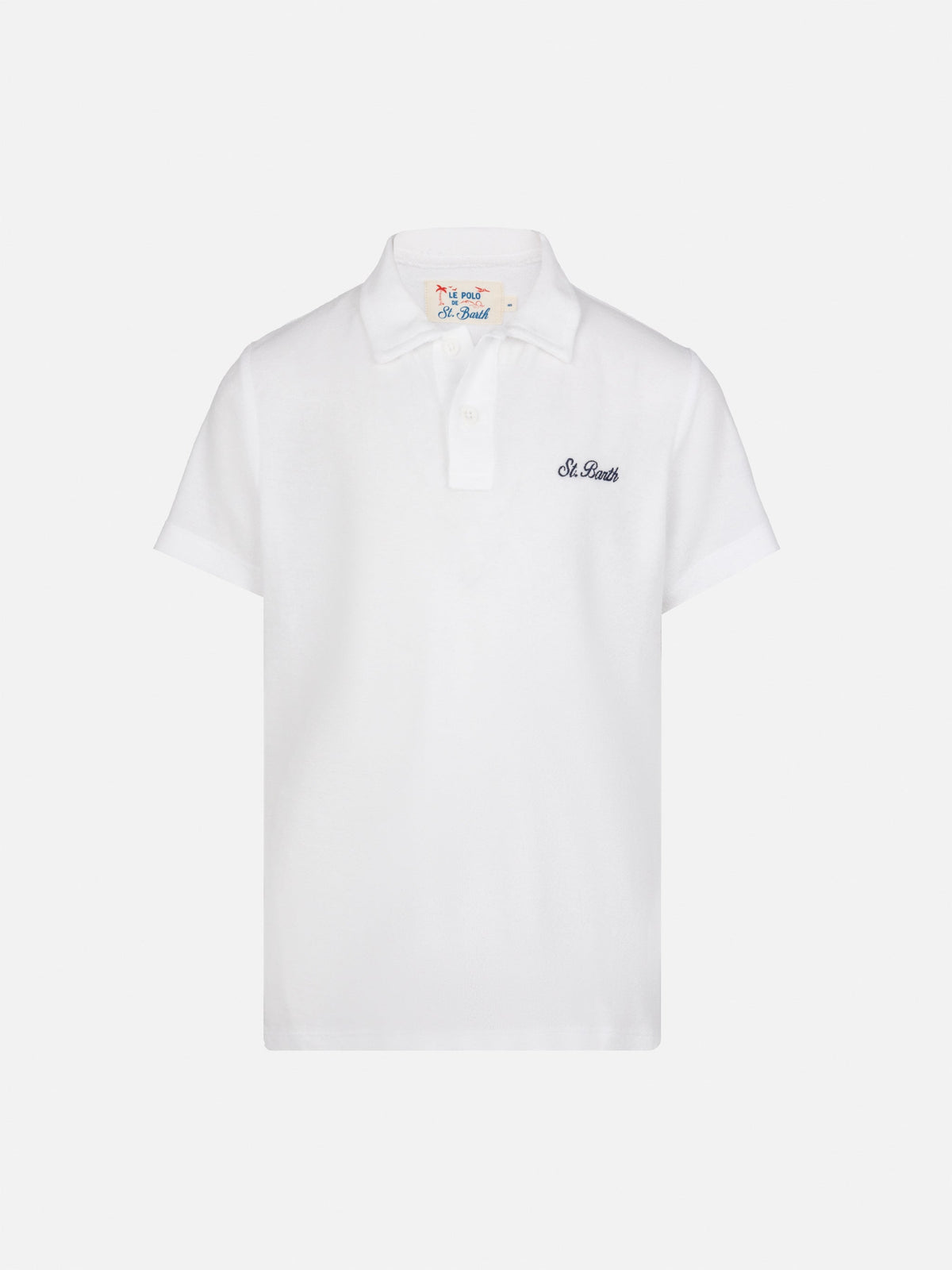 Polo Jeremy Jr bianca in spugna product image 1