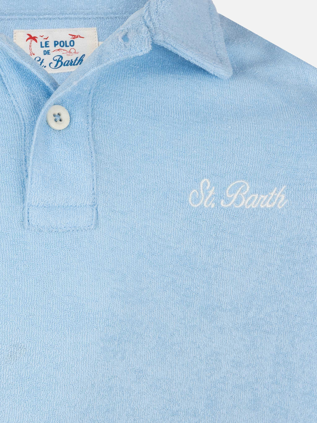 Polo Jeremy Jr azzurra in spugna product image 3