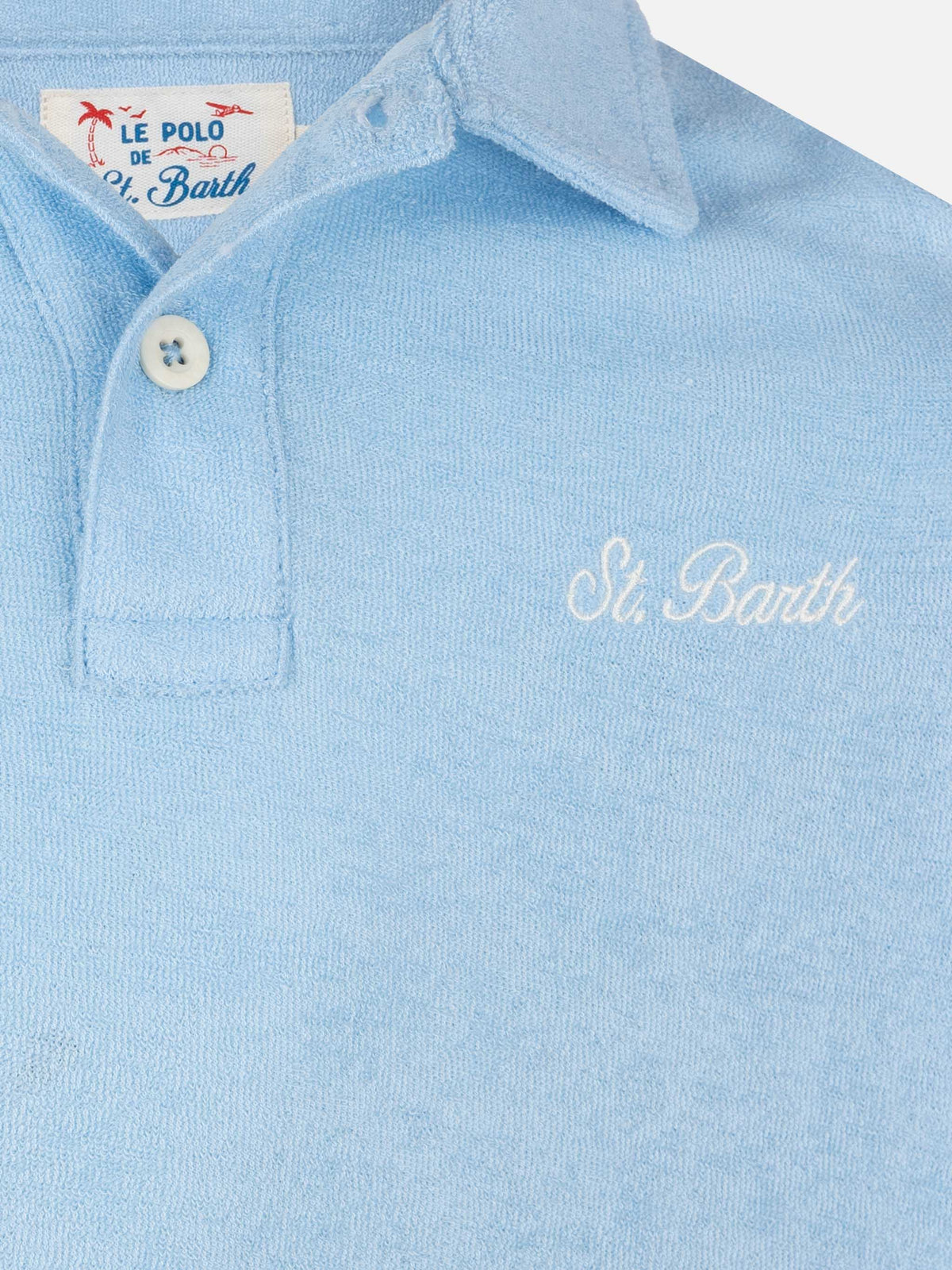 Polo Jeremy Jr azzurra in spugna product image 3