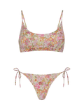 Bikini bralette Judy Virgo verde con stampa floreale Margaret Annie | Made with Liberty Fabric