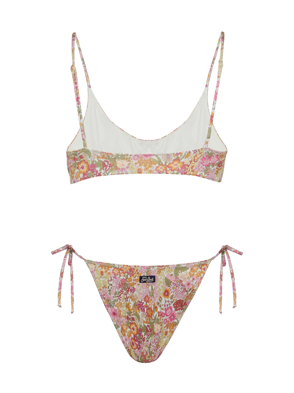 Bikini bralette Judy Virgo verde con stampa floreale Margaret Annie | Made with Liberty Fabric