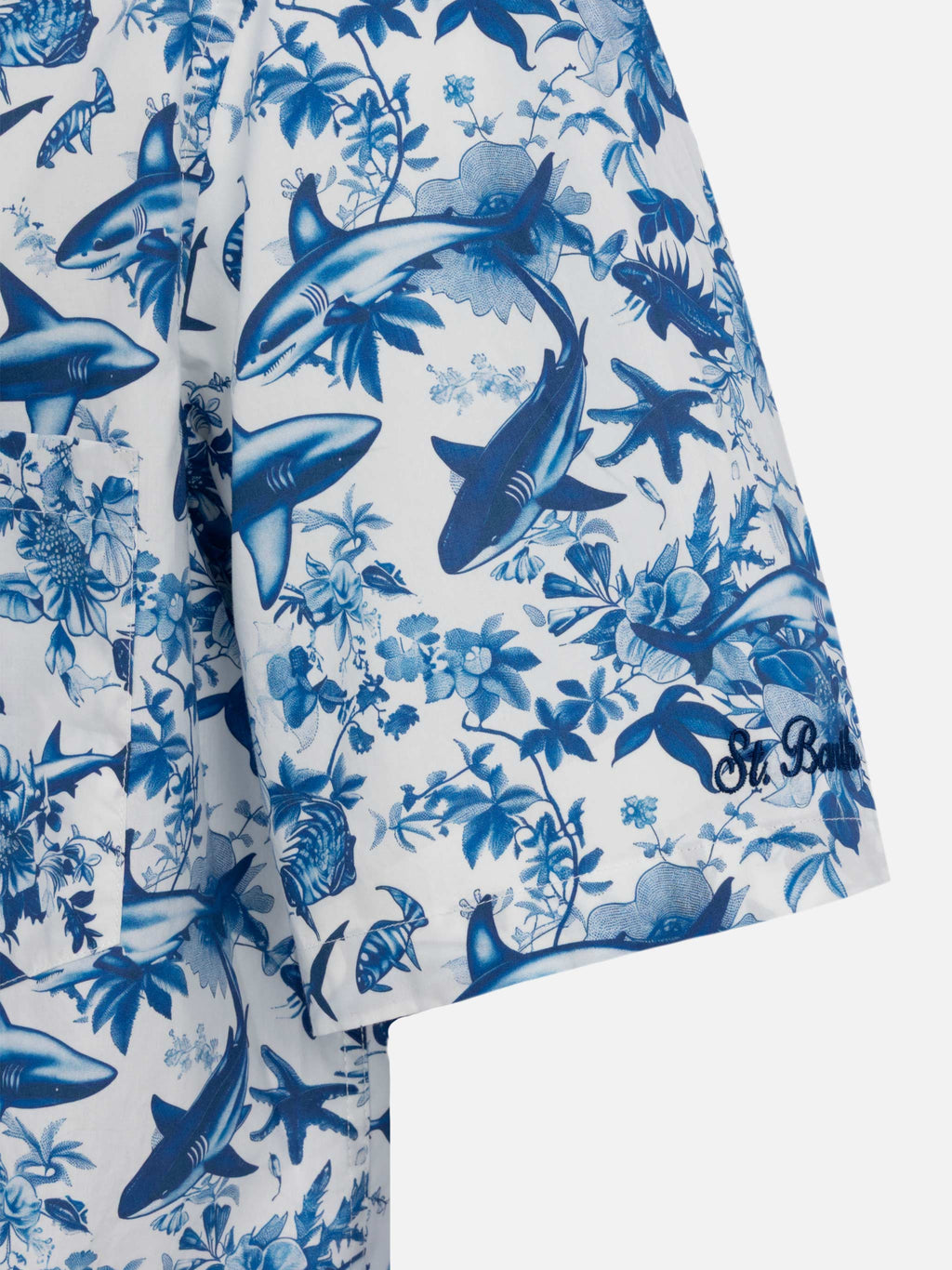 Camicia Kalea bianca in cotone con stampa toile squali product image 6