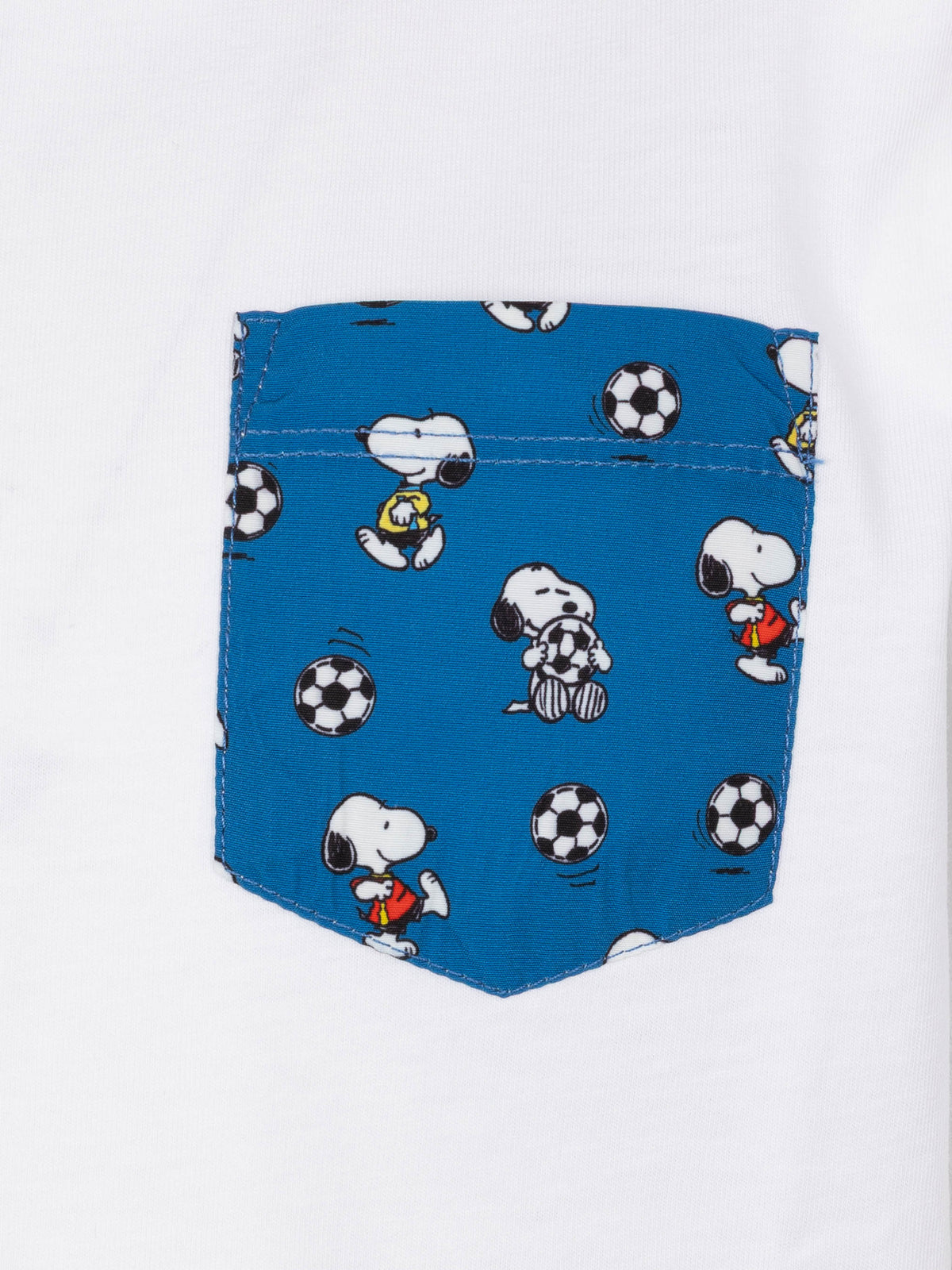 T-shirt Kea bianca con taschino Snoopy calciatore | Special product image 3