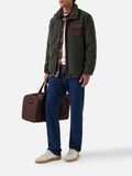 Giacca Keystone verde militare in teddy con chiusura zip product image 1