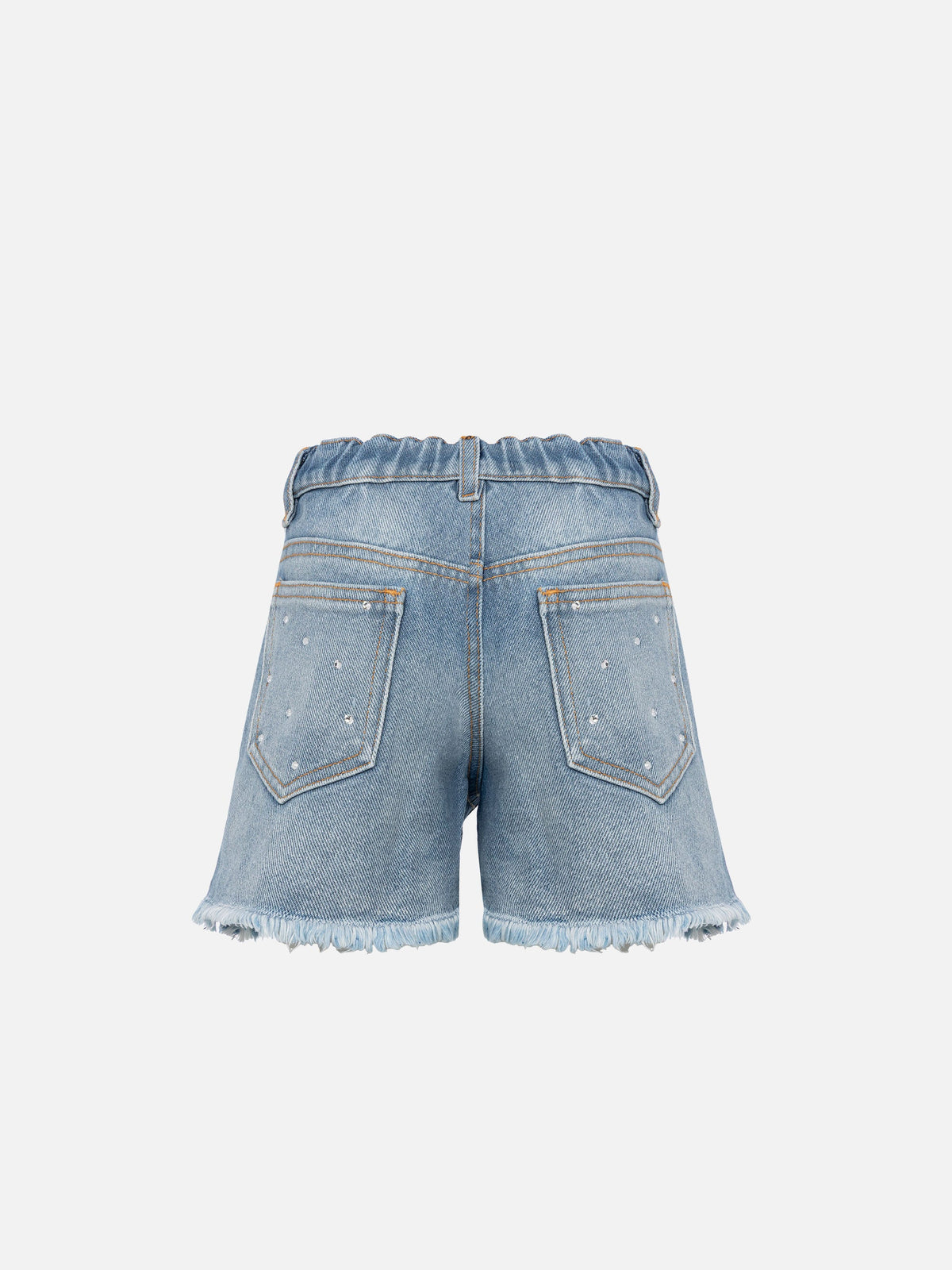 Shorts Kiko Jr bianchi in denim con strass product image 2