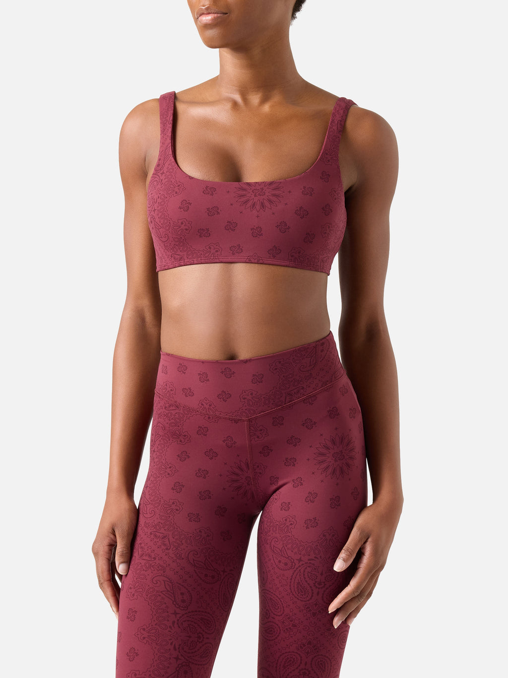 Top fitness Kassie con stampa bandana