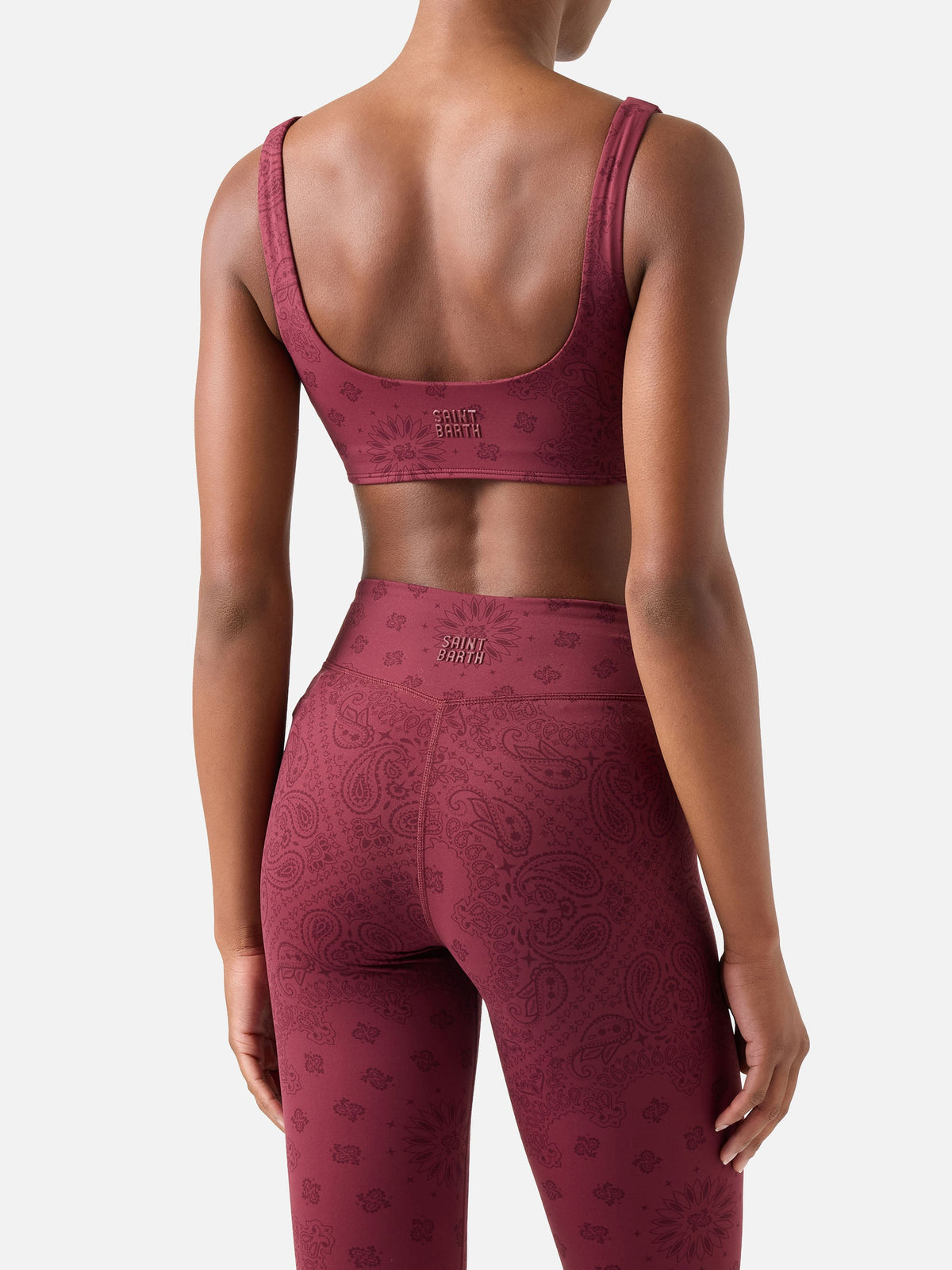 Top fitness Kassie con stampa bandana