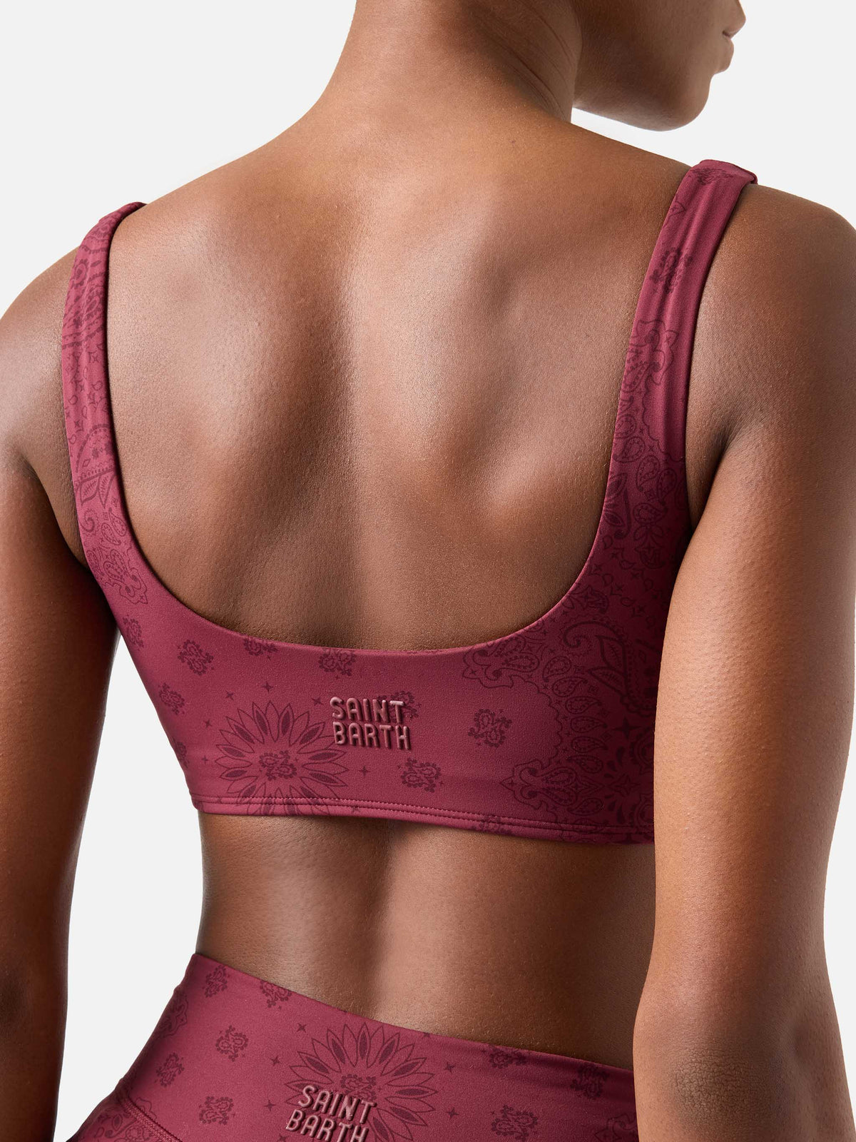Top fitness Kassie con stampa bandana