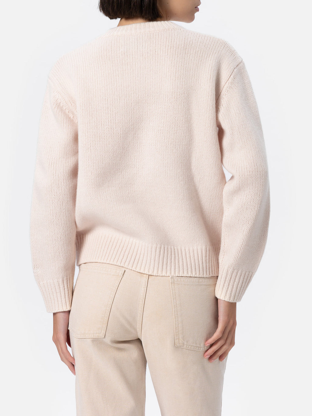 Maglione Kyla bianco panna con jacquard Cortina