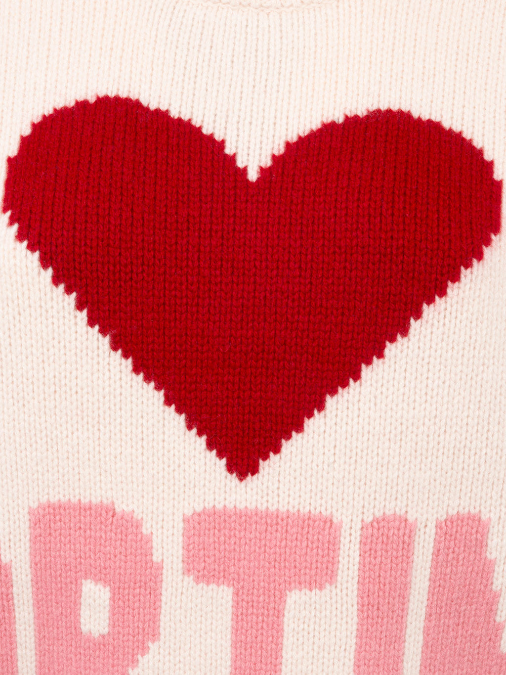 Maglione Kyla bianco panna con jacquard Cortina