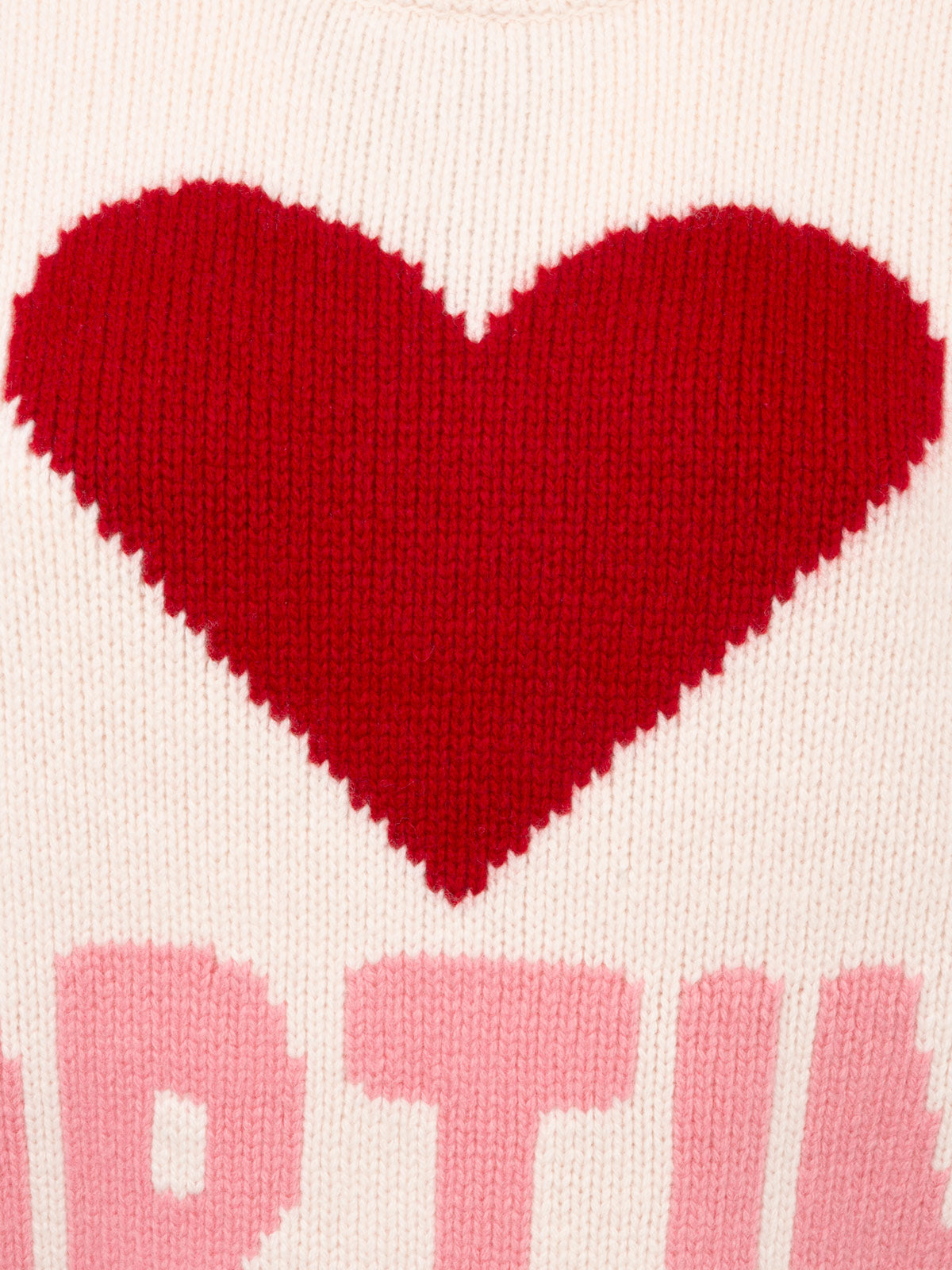 Maglione Kyla bianco panna con jacquard Cortina