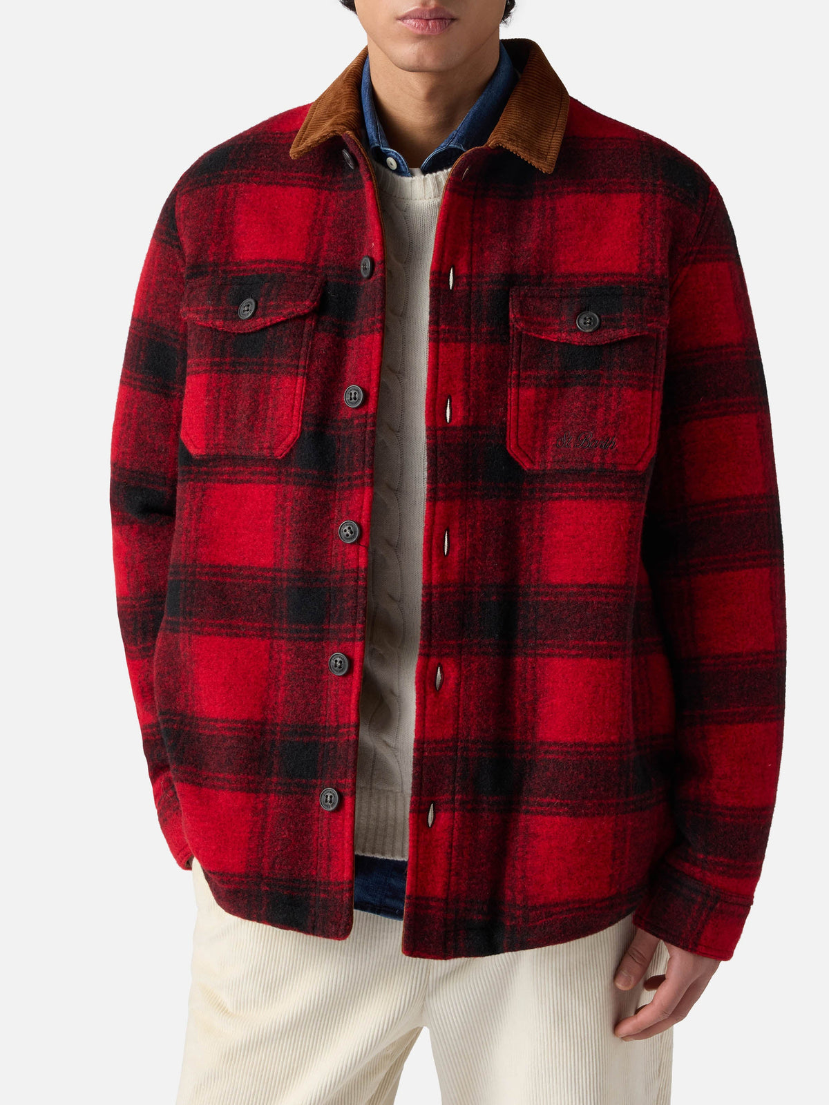 Sovracamicia Landeck con motivo tartan